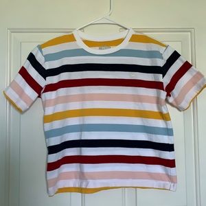Hollister Striped Cropped Tee